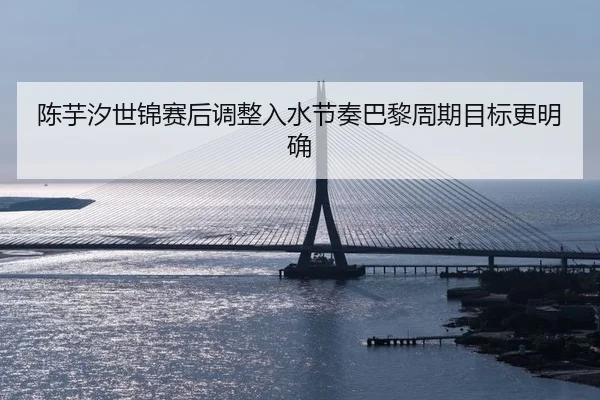 陈芋汐世锦赛后调整入水节奏巴黎周期目标更明确